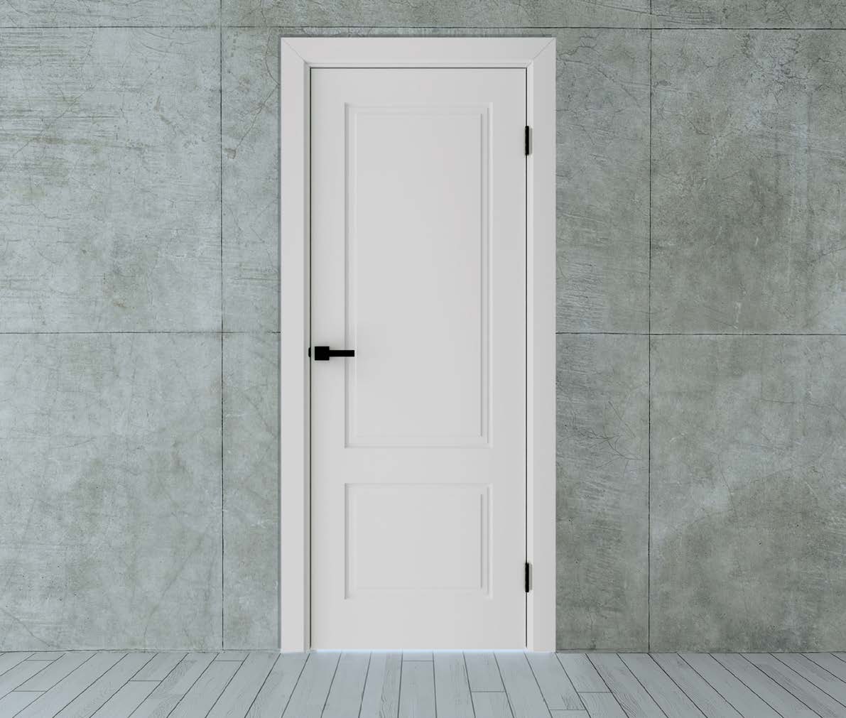 MDF Врата R2 с PVC покритие 80x205cm / 90x205cm  (Светло сиво) (Бяло) (Ванилия)